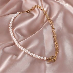 Half Chain Pearl Necklace